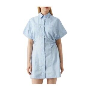 Abercrombie & Fitch Baby Blue Pastel Shirt Dress Summer Lightweight Medium M